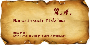 Marczinkech Alóma névjegykártya